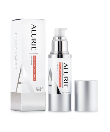 ALURIL Hyaluronic Acid Serum with Vitamin C - Hydrating & Moisturizing Serum to Soothe Plump Face & Tighten Skin Enhanced with Vitamin E to Diminish Dark Spots Fine Lines & Signs of Aging 1 fl oz