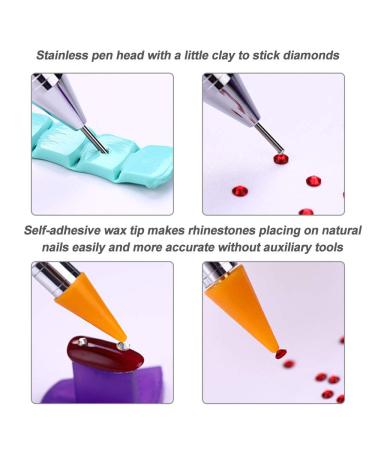 Onwon Dual-Ended Nail Rhinestone Picker Wax Tip Pencil - Manicure Nail Art Tool - Buy Online on GoSupps.com