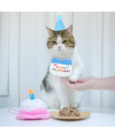 Wisebom 2-Piece Dog Birthday Bibs & Cat Birthday Decorations - Happy Birthday Pet Costumes & Accessories (Pink) - Buy Online on GoSupps.com