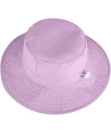 LACOFIA Toddler Baby Sun Hat | Wide Brim Bucket Hat for Outdoor Swim | Adjustable 6-24 Months | Unisex Kids Beach Pool Hat - Purple - Buy Online on GoSupps.com