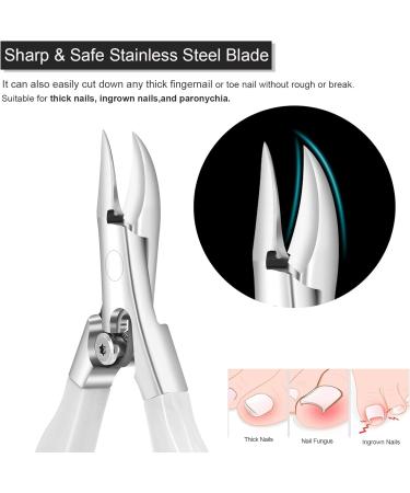 Premium Toenails Trimmer & Nail Snaps for Thick Ingrown Toenails - Stainless Steel Pedicure Cutter with Slip-Resistant Handle - Buy Online on GoSupps.com