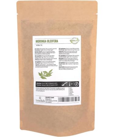 Moringa Th en vrac 500 g feuilles de Moringa Oleifera coupe fine th base de plantes TeaClub 500g - Buy Online on GoSupps.com