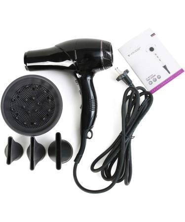 Ionic Hair Dryer Professional Hair Dryer 1800W Fast Dry Dryer Salon Women Hairdryer for Curly and Straight Hair 3 Heat 2 Speed and Cool Shot Button 4 Nozzle for Travel Salon Home Use Black small gift - Buy Online on GoSupps.com