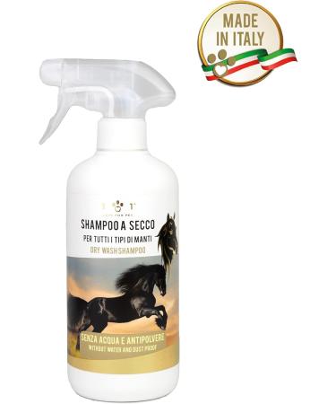 Natural Dry Shampoo for Horses - 500ml | Quick & Effective No-Rinse Cleaning | Suitable for All Manes - Linea 101 - Buy Online on GoSupps.com