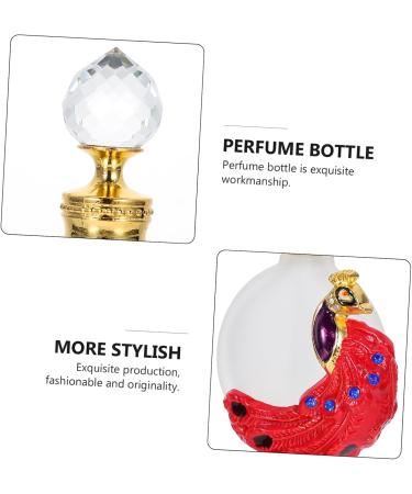 SOESFOUFU 1pc Peacock Essential Oil Bottle Liquid Bottle Perfume Dropper Bottle Glass Perfume Bottle Women Perfume Bottle Liquid Holder Liquid Dispenser Glass Empty Holder 3.1x10.5cm Red - Buy Online on GoSupps.com