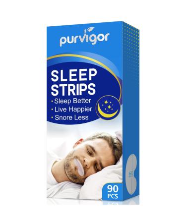 Mouth Tape for Sleeping 90 Pcs Advanced Gentle Sleep Strips Snoring Solution Better Nose Breathing Less Mouth Breathing Anti Snoring Devices Instant Snoring Relief