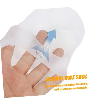 Beaupretty 1 Pair Plantar Gel Heel Sleeves Silicone Arch Silicone Heel Protector Silicone Gel Sock White Men and Women Sole of Foot - Buy Online on GoSupps.com