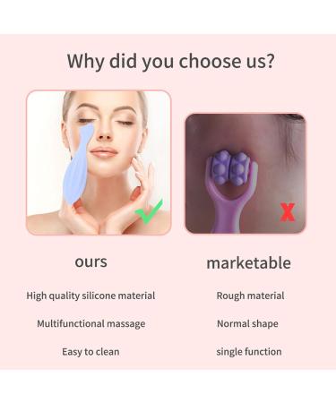 Facial Massage Roller - Silicone Face & Eye Lifting Tool for Skincare | Multi-Functional Beauty Massage Tool for Women (Purple - Buy Online on GoSupps.com