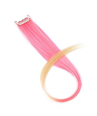 Synthetic hair extension clip on hair extension multicolor smooth hair extension clip in hair parts high -temperature hair parts R 20 inch / 12 pieces R 20inches / 12PCs