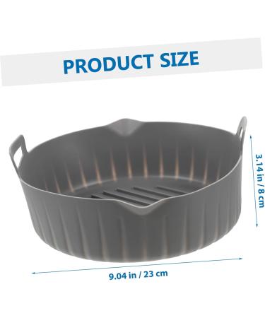 Zerodeko 2pcs Air Fryer Pan Deep Fryer Silicone Bakeware Silicone Air Fryer Liner to Rotate Household Food Greyx2pcs 23X20X8CMx2pcs - Buy Online on GoSupps.com