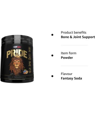 Pride Pre Workout Powder - Fantasy Soda Flavor | Full Strength for Men & Women | Energy, Focus, Pumps & Recovery | 40 Servings - Buy Online on GoSupps.com