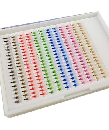 HBZGTLAD 120/240PCS Mix Colors Premade Fans Nature Long Volume Eyelashes - 8mm C Curl 0.07mm 240 Fans - Buy Online on GoSupps.com