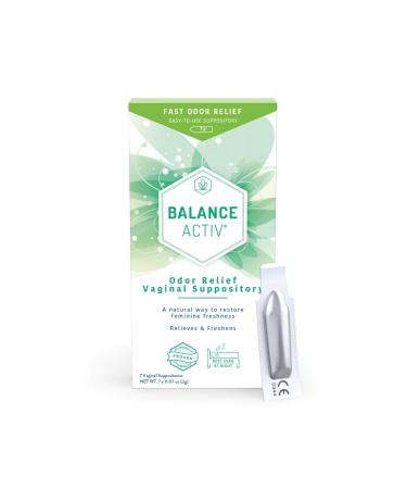 Balance Activ | Odor Relief Vaginal Suppository for Women | Works Naturally to Rapidly Relieve Unpleasant Odor and Restore Feminine Freshness