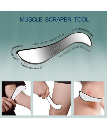 Stainless Steel Gua Sha Muscle Scraper Tool - Physical Therapy & Massage Therapy Tool - Buy Online on GoSupps.com