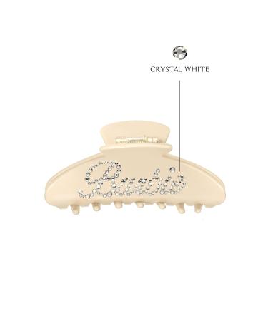 Personalized White Hair Claw Clip for Women - Customizable Gift for Her | Valentine's Day - Buy Online on GoSupps.com