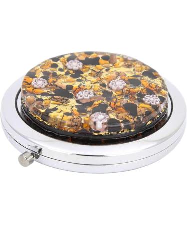 GlassOfVenice Murano Glass Millefiori Folding Compact Mirror - Topaz Gold - Buy Online on GoSupps.com
