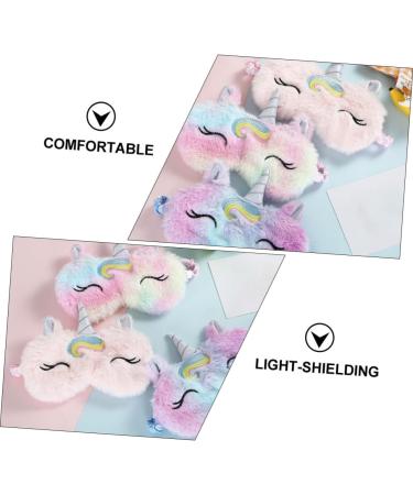 FRCOLOR Unicorn Eye Patch Sleeping Masks - Cute Cartoon Eye Masks for Kids | 3pcs Portable Plush Sleep Masks - Buy Online on GoSupps.com
