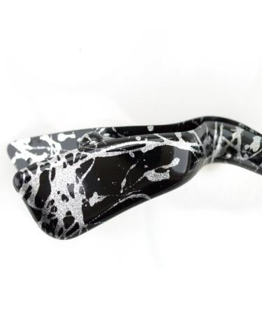 Wave Hair Clip Mini - Black Silver Thread 9cm | Made in Germany | WeLoveBeads - International Shipping - Buy Online on GoSupps.com