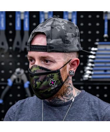 Muc-Off Camo Reusable Face Mask Large - Adjustable & Washable - Mid-Layer Filter - Camo L (1 Pack) - Buy Online on GoSupps.com