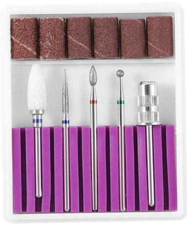 POPETPOP 2 Sets Drill Bits for Nails Nail Art Equipment Nail Bits Nail Polish Tools Manicure Drill Bits Nail Polish Accessories Gel Polish Remover Drill Bit Acrylic Purple Nail Drill 6.5x5.5cmx2pcs Purplex2pcs - Buy Online on GoSupps.com
