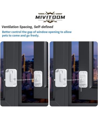 2pcs Self-Adhesive Upvc Window Locks for Child & Pet Safety - Adjustable Restrictor Locks for Metal & Wooden Sliding Windows - Buy Online on GoSupps.com