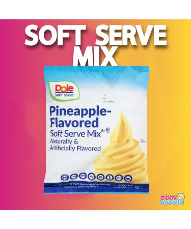 Zippy Sweets - Ice Cream Machine Soft Serve Mix - Pineapple Flavour Soft Serve Mix - 4.4 Pound Bag with 4 Colour Changing Spoons for an Enhanced Ice Cream Experience - Perfect For Your Soft Serve Ice Cream Machine - Buy Online on GoSupps.com