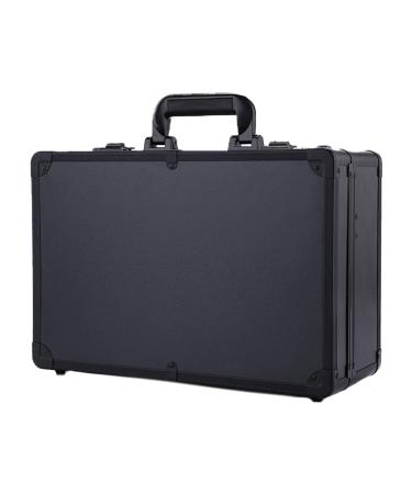 Hairdressing and Makeup Lockbox Large Capacity Hairdressing Tool Storage Bag with Password Lock Multi-Functional Storage Toolbox Black