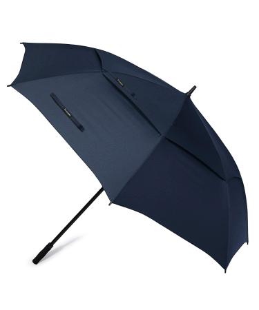 Prospo 72 Inch Huge Golf Umbrella, Windproof Large Umbrella, Automatic Open Umbrellas With Double Canopy for Men and Family, Vented Waterproof Stick Umbrellas for rain (Navy Blue XL)