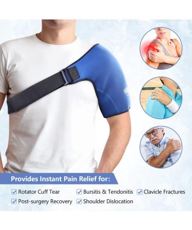 Hilph Shoulder Ice Pack - Cold Therapy for Rotator Cuff Injuries - Adjustable Wrap for Swelling, Surgery, Tendonitis & Bursitis - Buy Online on GoSupps.com