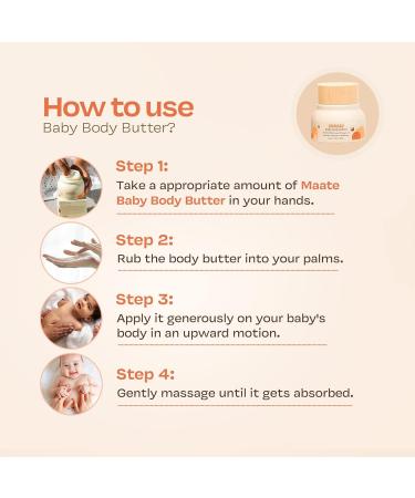 Maa_te Baby Body Butter (50 gm) | Pure Kokum & Shea Butter | Nourishing Baby Cream for Face Skin & Body | Ideal for Kids 0-12 Years | Gentle Baby Moisturizer - Buy Online on GoSupps.com
