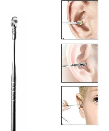 VejiA Spiral Ear Wax Removal Tool | 360 Stainless Steel Portable Ear Plugs for Gentle Ear Cleaning - Buy Online on GoSupps.com