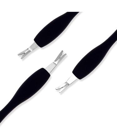 IVON 3 Pack Cuticle Trimmer Pusher Remover - Gentle Rubber Tip - Black - Buy Online on GoSupps.com