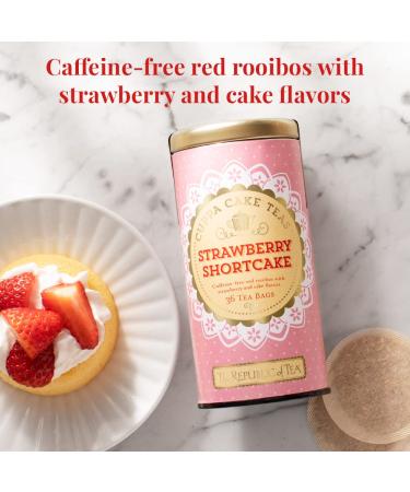 The Republic of Tea Strawberry Shortcake Cuppa Cake Herbal Tea - 36 Tea Bags - Buy Online on GoSupps.com