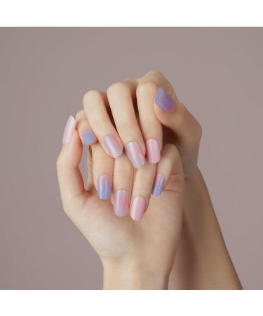 DANNI & TONI Ulrica Salon-Quality Gel Nail Wraps Set - 28 Stickers in Pink and Sky Blue - Buy Online on GoSupps.com