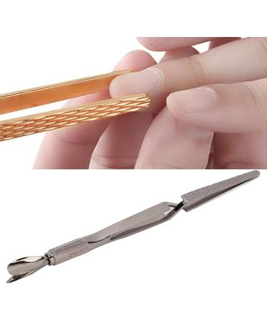 Nail Shaping Tweezers Double End Portable Nail Cuticle Pusher Stylish Look for Home (Ruthenium Black) - Buy Online on GoSupps.com