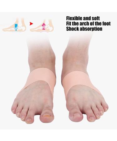 Flat Foot Socks & Insoles - Thick Foot Pad for Comfort | Elastic & Portable for Home & Outdoor Use (Bright Skin Tone L Size) - Buy Online on GoSupps.com