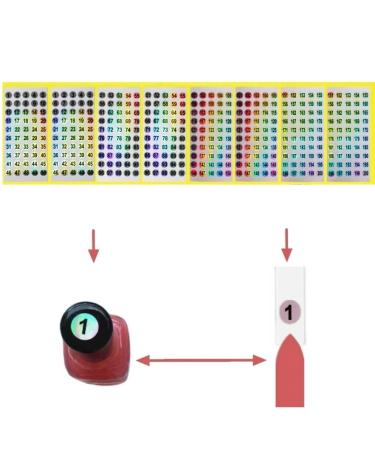 WOIRO 200-Piece Nail Display Set | Transparent Nail Tips with Ring & Number Stickers 1-200 | Perfect for Nail Art & Color Display - Buy Online on GoSupps.com