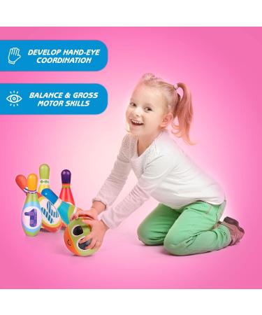 ToyVelt Kids Bowling Set - 10 Pins, 2 Balls - Indoor & Outdoor Games for Boys & Girls 3-12 Years - Buy Online on GoSupps.com