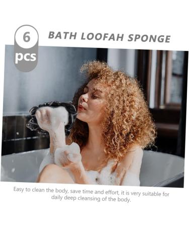 Buy Hemoton 6 Pcs Charcoal Bath Balls & Sponge - Men's Body Scrubber & Shower Pouf | Soft Bath Wipe for Ultimate Cleanliness - Buy Online on GoSupps.com