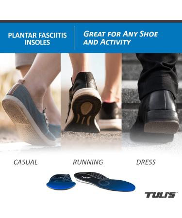 Tulis Plantar Fasciitis Insoles - Full Length Orthotic Arch Support, Shock Absorption - Large (1 Pair) - Buy Online on GoSupps.com