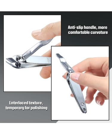 12 Pcs Slanted Edge Nail Clippers - Metal Side Cuticle Trimmer for Precise Nails Cutting - Curved Nail Edge Cutter for Pedicure and Manicure - Buy Online on GoSupps.com
