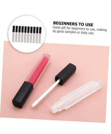 Buy Hemoton 10pcs Lip Gloss Tube Set - Empty Lip Tint & Balm Bottles for International Shipping - Stylish Silver & White Design - Buy Online on GoSupps.com