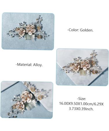 minkissy Comb Pearl Hair Barrettes Pearl Hair Accessories Vintage Hair Accessories Gold Headpiece Rhinestone Headpiece Bridal Headdress Pearl Headpiece Tiara Rhinestone Headdress Alloy - Buy Online on GoSupps.com