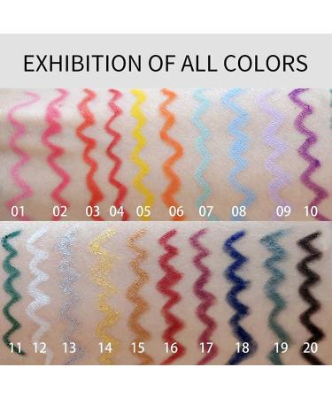 Luxsea Eye Liner Pencil Set - 20 Colors, Waterproof, Matte, Long Lasting Makeup Pencils - Quick Dry Ultra Eyeliner Set for Women - 20 PCS, Colored Eyeliners and Shadow Pencils - Buy Online on GoSupps.com