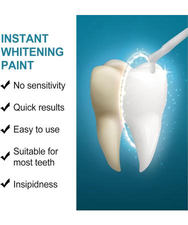 Tooth Whitening Color - 2x5ml Gentle Instant White Teeth Polish Sensitive Stain Remover - Buy Online on GoSupps.com