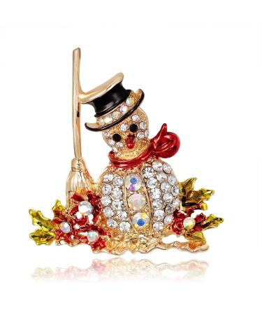 Pin Jewelry Gifts for Women Cute Inlaid Rhinestone Christmas Brooches for Women Creative Colorful Boots Snowman Pins Party Accessories Sweater Jewelry Brooches & Pins