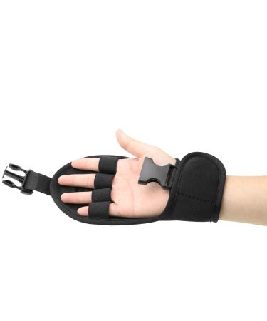 Biange Finger Splint Brace Ability Rehabilitation Finger Gloves with stroke Hand Splint Use for Brace Elderly Fist Stroke Hemiplegia Hand Training Single Hand Grip Exercise (Black)