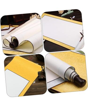 SEWOART Asian Rice Blank Rice Paper Scroll Office Accessories Japanese Wall Art Professional Rice Paper Work Paper Japandi Decor Yellow 1.5X40X119CM - Buy Online on GoSupps.com