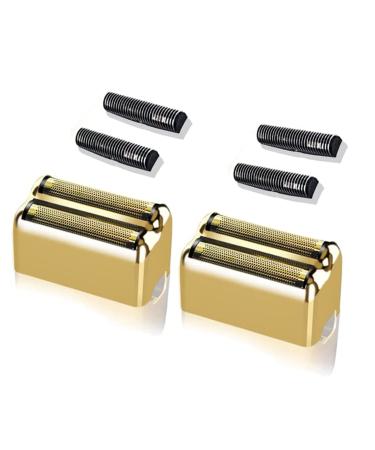 Replacement Foil and Cutters Compatible with BabylissPRO Barberology Electric Shaver Double Shaver Foil Replacement Compatible with BaBylissPRO Barberology FXFS2/FXFS2G (Gold)