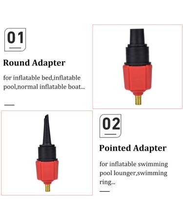 BUENNUS Car Compressor Inflatable Valve Adapter with 4 Nozzles for Air Mattress, Pool, Boat, Kayak and More - Buy Online on GoSupps.com